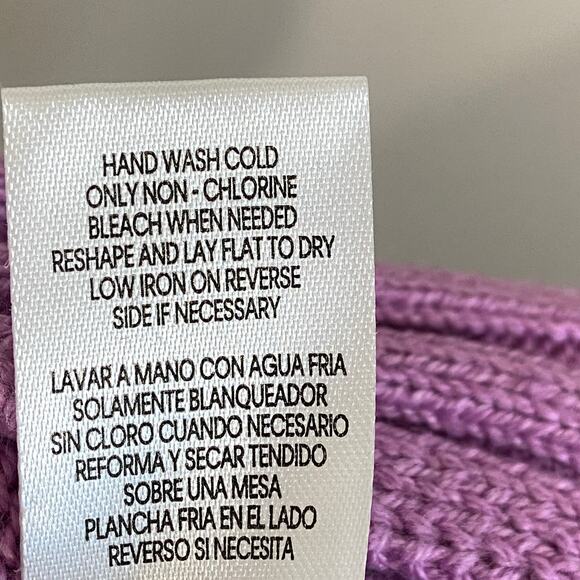 Karl Lagerfeld Purple Long Sleeves Embellished Sweater Large New With Tag - Picture 6 of 9